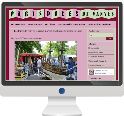 Marché et Puces<br>Site Internet