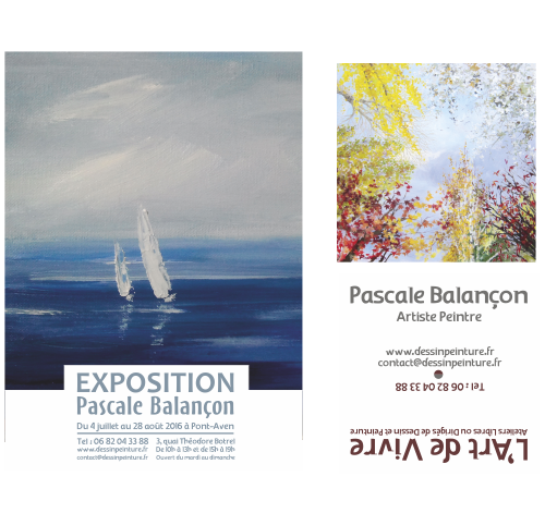 Artiste peintre<br>Affiches expositions<br>Cartes de visite